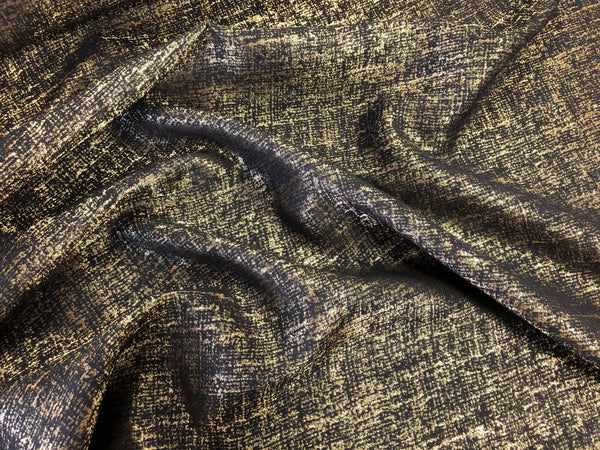 Abstract Black & Gold Jacquard Suiting