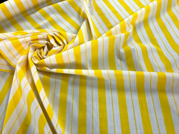 Yellow Stripe Poplin (2.5mt)