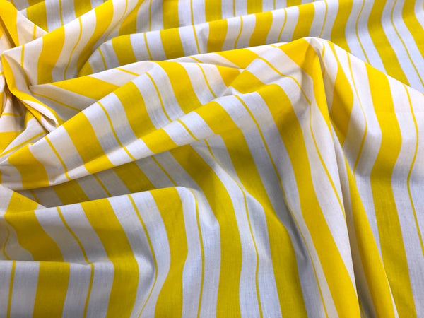 Yellow Stripe Poplin (2.5mt)