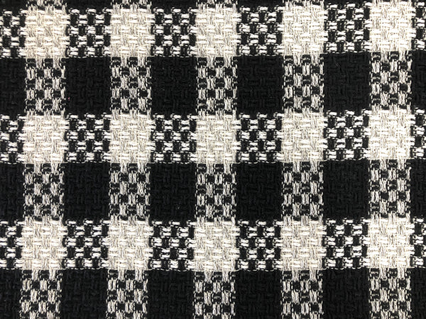 Black & White Cotton Tweed Suiting