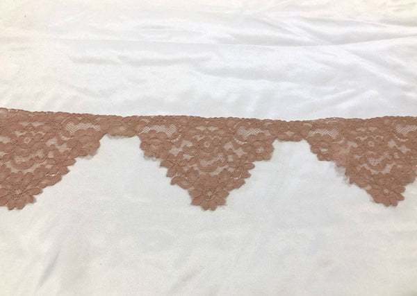 Vintage 1930's French Lace Trin, Dusty Pink Beige