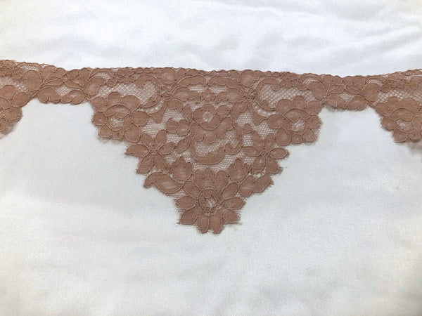 Vintage 1930's French Lace Trin, Dusty Pink Beige