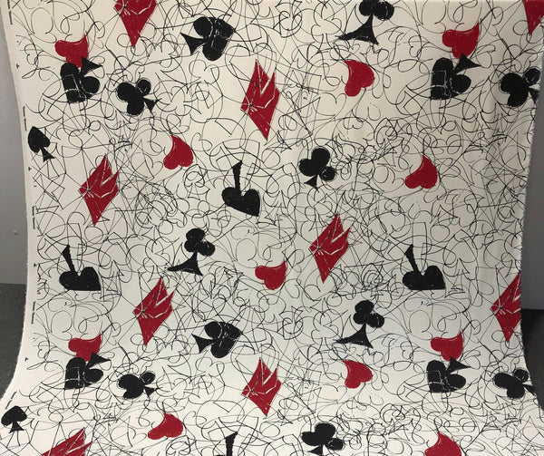 House of Cards Print on Ivory Stretch Wool Blend