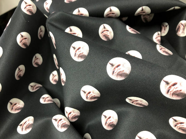 Monkey Spot Print on Cotton Twill Shirting