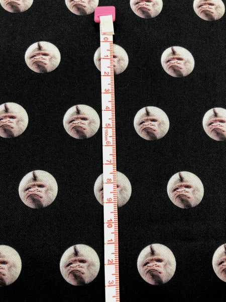 Monkey Spot Print on Cotton Twill Shirting