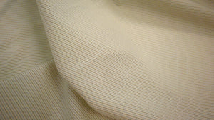 Italian Stripe Cotton Shirting, Off White