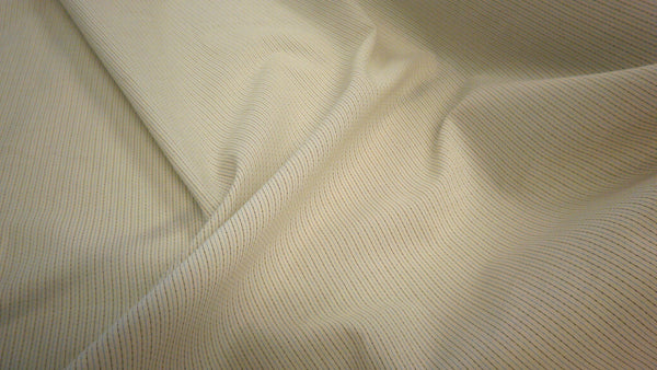 Italian Stripe Cotton Shirting, Off White