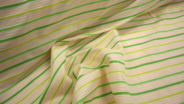 Citrus Stripe Stretch Cotton Italian Shirting