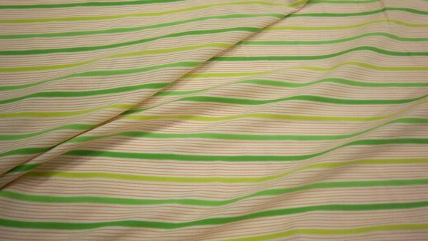 Citrus Stripe Stretch Cotton Italian Shirting