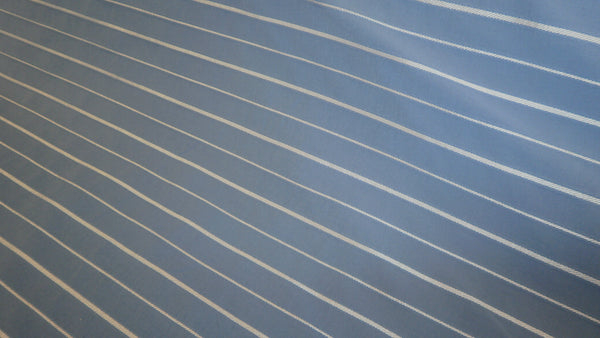 Italian Stripe Cotton Shirting, Blue & White