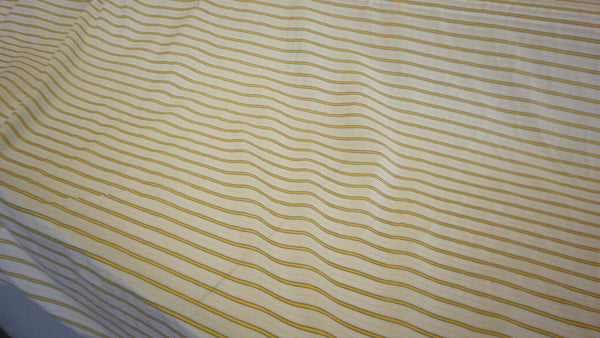 Italian Stripe Cotton Shirting, Yellow & White