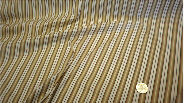 Rigato Stretch Stripe Shirting, Caramel