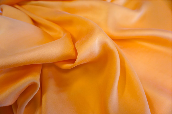Brushed Silk Satin, Orange Sherbert