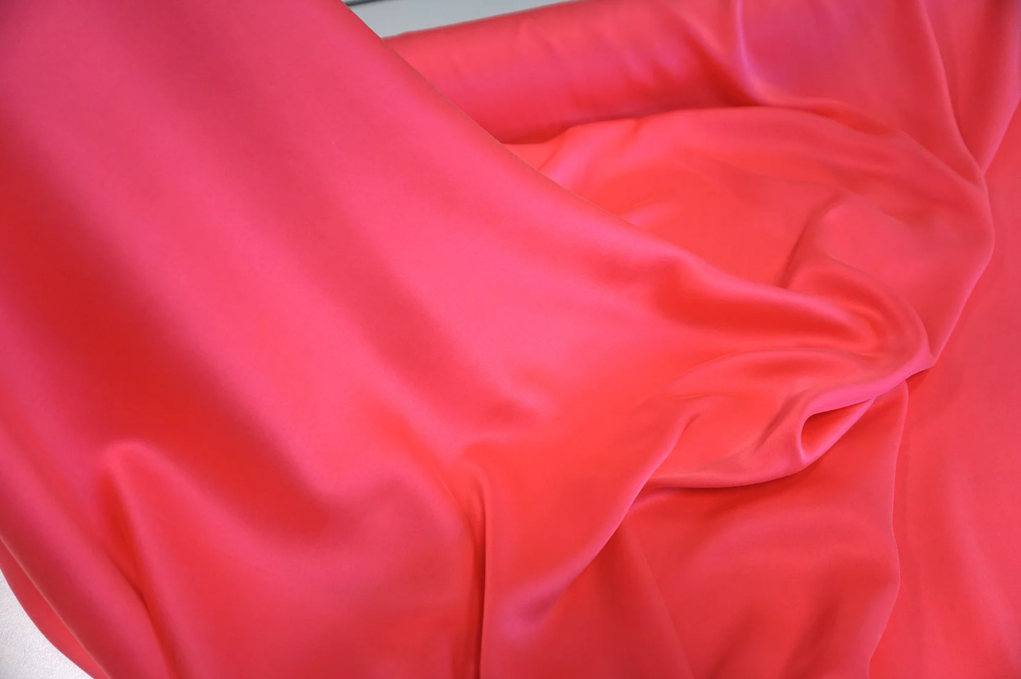 Brushed Silk Satin, Fluro Pink