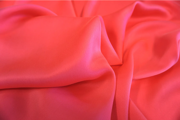 Brushed Silk Satin, Fluro Pink