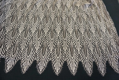 Vintage Art Deco French Lace, Old Silver