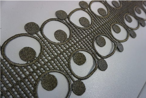 Bronze Art Deco Guipure Lace Trim