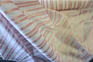 Fine Japanese Poplin with Pink Pearl Stripe Print