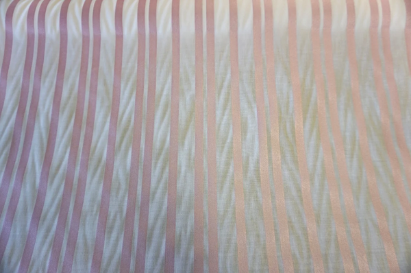 Fine Japanese Poplin with Pink Pearl Stripe Print