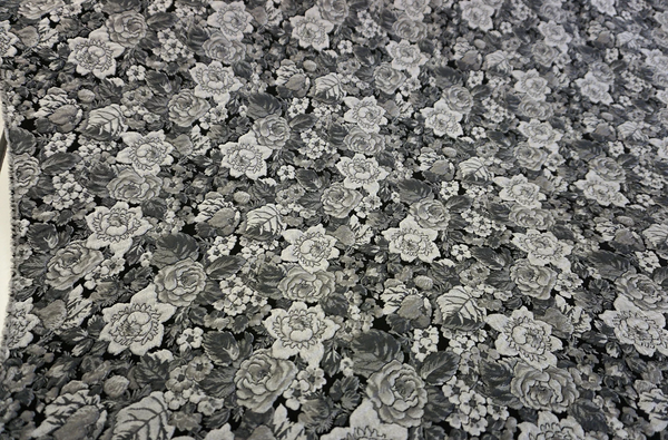 Silver Grey Rose Jacquard Suiting