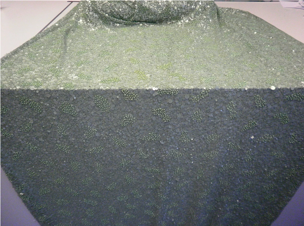 Sequin Beaded Net Mesh, Mint Green