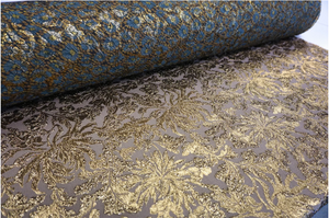 LAST PIECE: 1.65 MT  Reversible Stretch Brocade Double Cloquè Jacquard