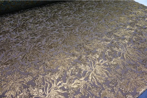 LAST PIECE: 1.65 MT  Reversible Stretch Brocade Double Cloquè Jacquard