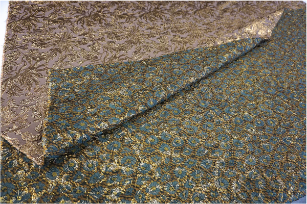 LAST PIECE: 1.65 MT  Reversible Stretch Brocade Double Cloquè Jacquard