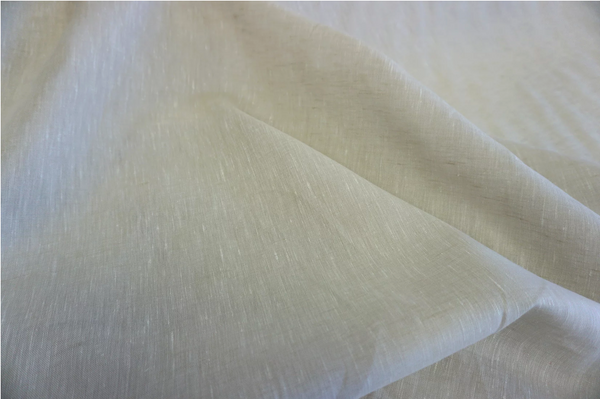 LAST PIECE: 2.45 MT  Natural Linen Plain Weave- Warp Slub