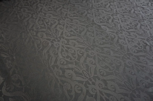 Lightweight Black Damask Jacquard