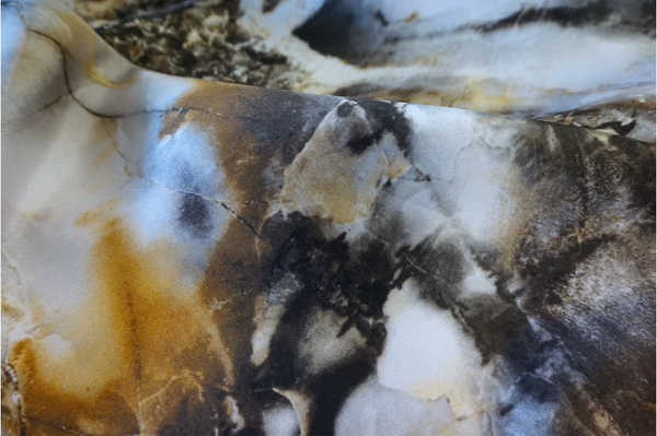 LAST PIECE: 1.35 MT  Marble Print on Silk Twill