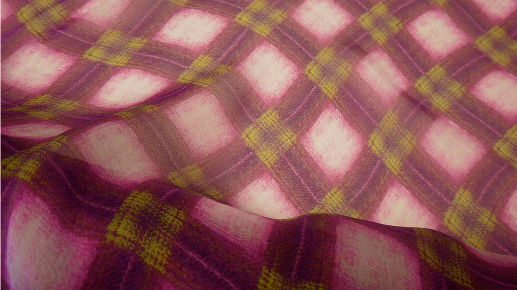 Tartan chiffon fabric deals