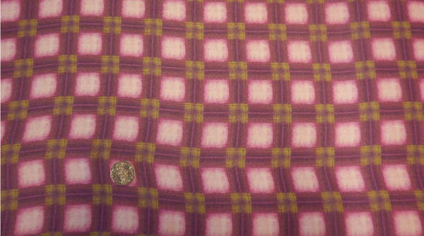 LAST  PIECE: 2.2 MT  Tartan Printed Chiffon, Plum Purple