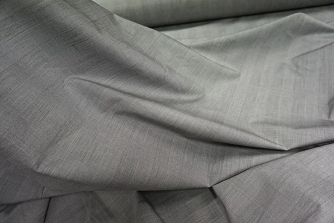 Super Fine Check Cotton Poplin, Greyscale