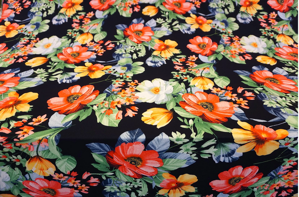 Poppy Print Crepe Jersey