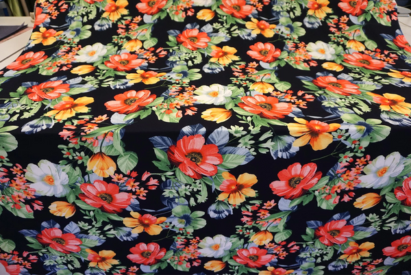 Poppy Print Crepe Jersey