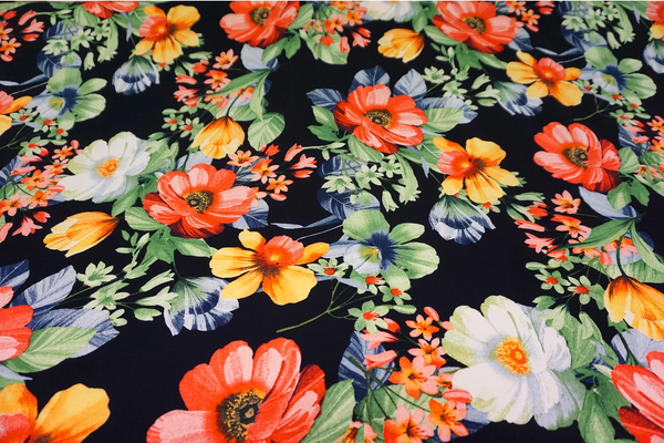 Poppy Print Crepe Jersey