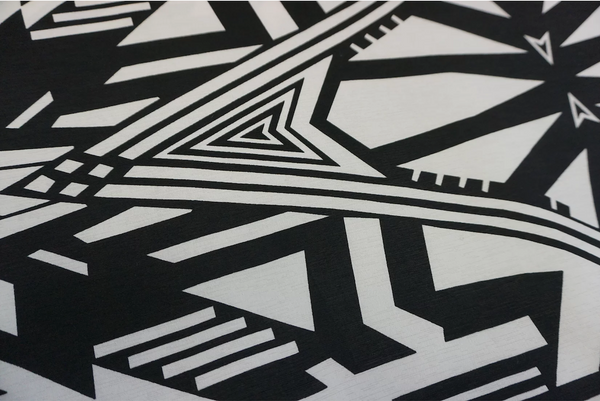 Monochrome Geometric Printed Jersey