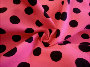 Hot Pink Embossed Polka Dot Print