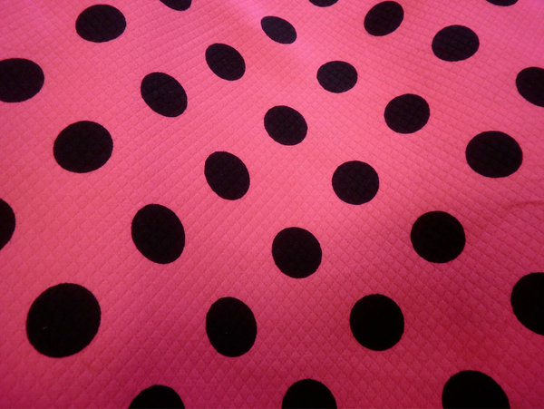 Hot Pink Embossed Polka Dot Print