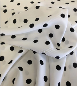 Black On White Polka Dot Poplin