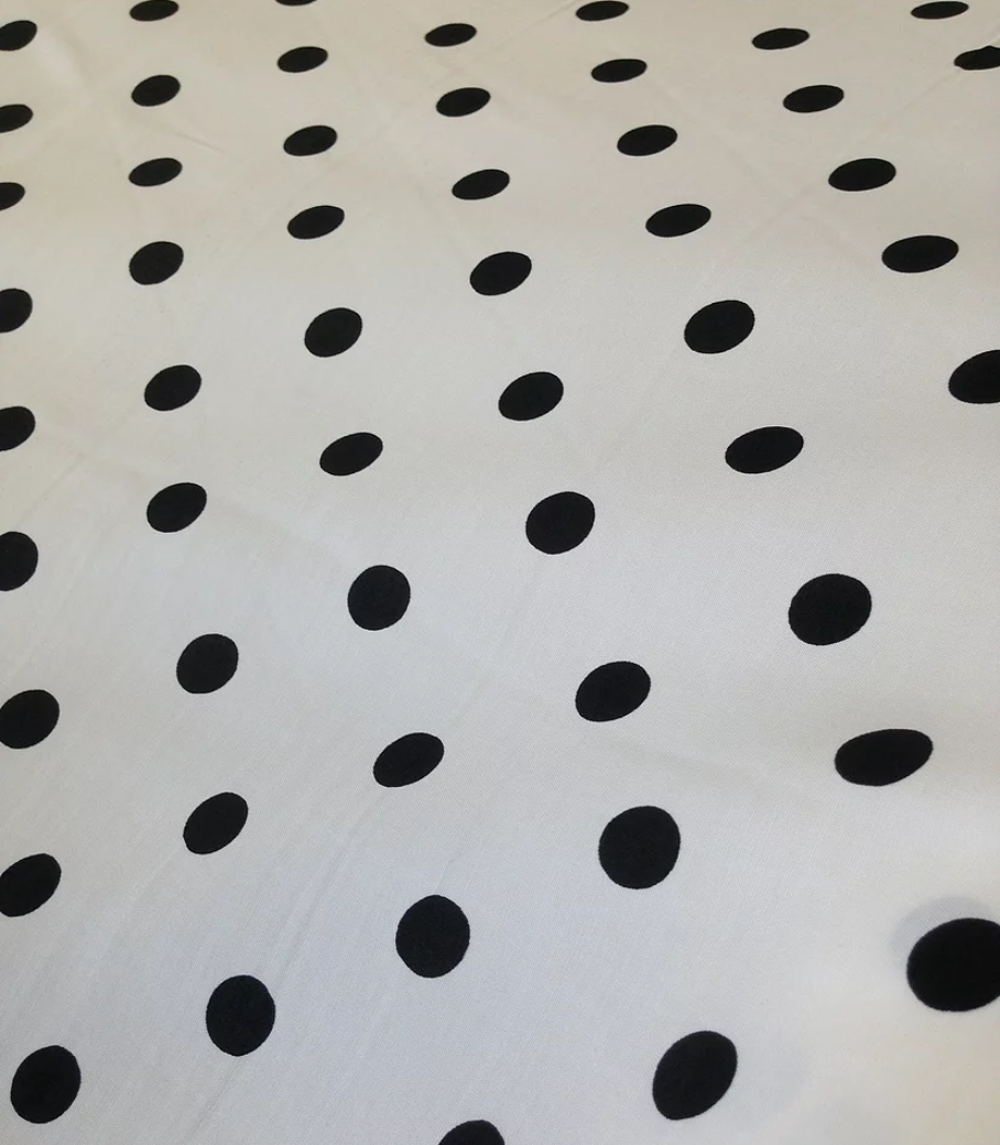 Black On White Polka Dot Poplin – Fabric Muse