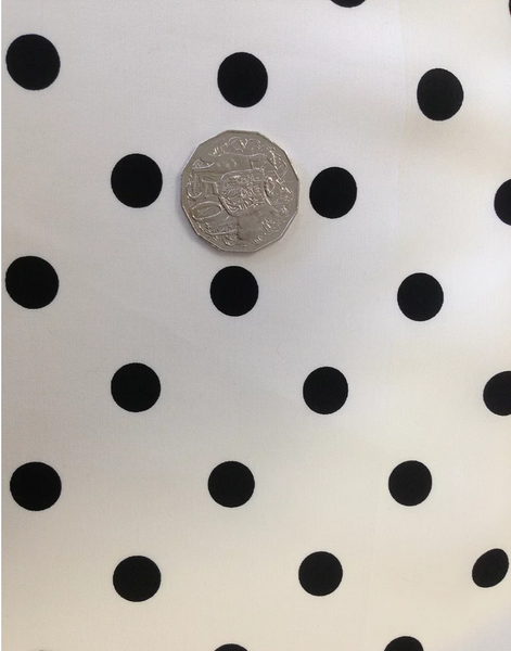 Black On White Polka Dot Poplin