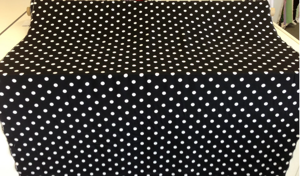 White On Black Polka Dot Poplin