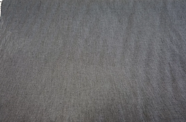 Charcoal Grey Plain Linen Chambray