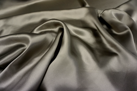 Heavy Silk Satin, Pewter Gold