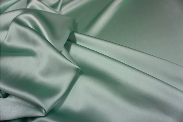 LAST PIECE: 2.5MT  Heavy Silk Satin, Seafoam Green