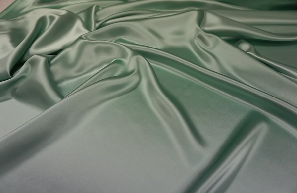 LAST PIECE: 2.5MT  Heavy Silk Satin, Seafoam Green