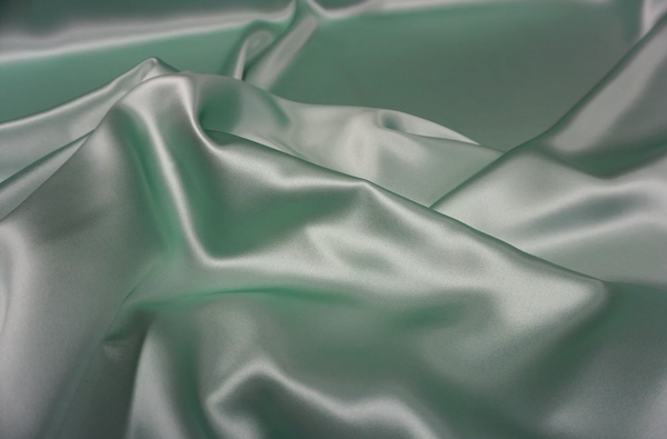 LAST PIECE: 2.5MT  Heavy Silk Satin, Seafoam Green
