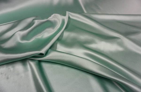 LAST PIECE: 2.5MT  Heavy Silk Satin, Seafoam Green